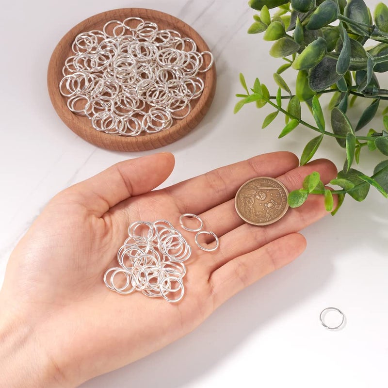 Craftdady 200Pcs 12mm Silver Split Open Jump Rings Metal Round O Rings Connectors for Jewelry Charm Key Chain Making - Image 5